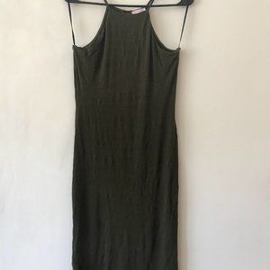 Halter Navy Green Body Dress.